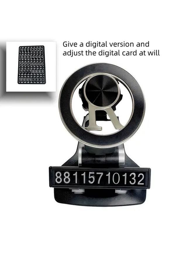 2025 Magnetic Car Phone Holder Black Dashboard Mount Multi Angle Rotation - Image 3