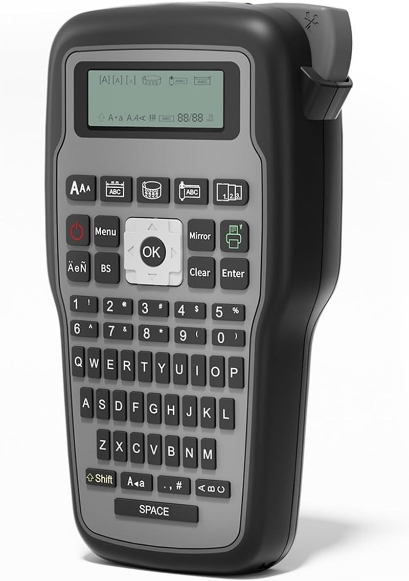 Handheld Industrial Label Printer, Industrial Label Printer E1000 PRO Portable Heat Shrink Tube Compatible HSE-231 HSE-631 for Marking Cable(Grey-E1000PRO) - Image 1