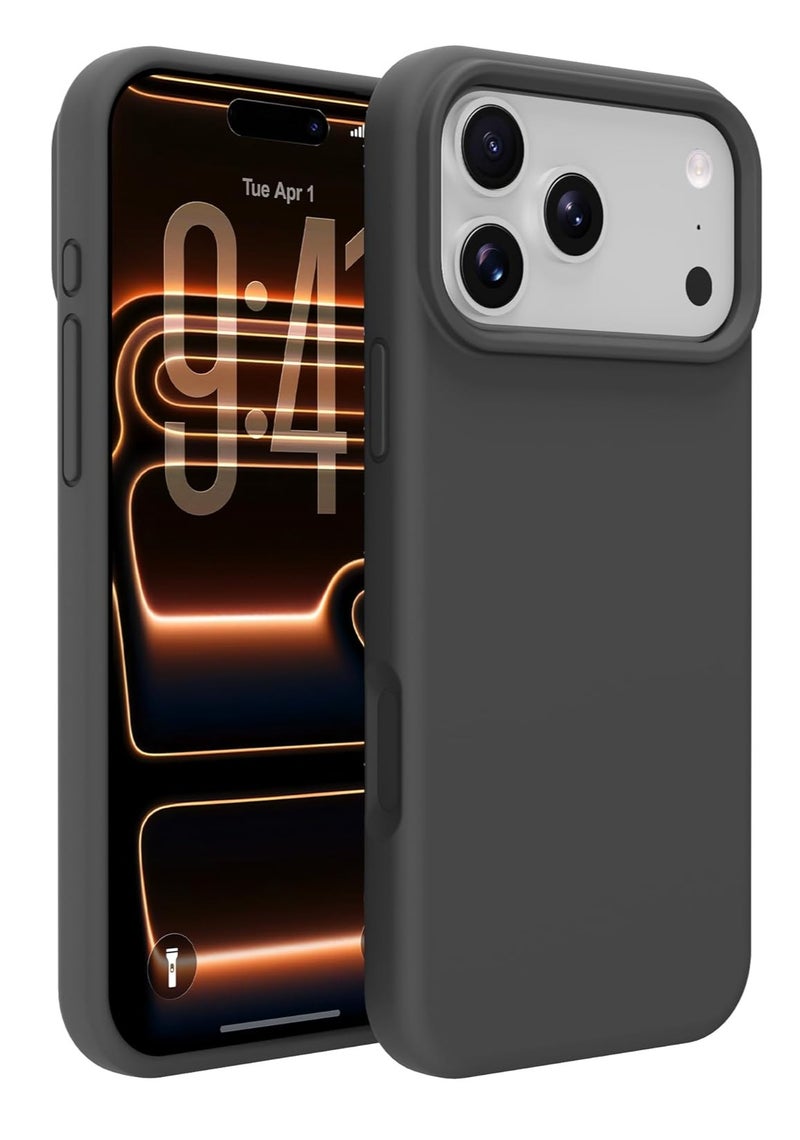 جراب سيليكون لهاتف iPhone 17 Pro (مقاس 6.3 بوصة) مع بطانة داخلية من الألياف الدقيقة (مايكروفايبر) - Image 1