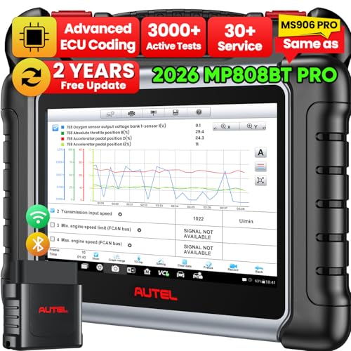 Autel 2026 Autel MaxiPRO MP808BT PRO ECU Coding with 2 Year Update Function as MS906 PRO MS906 MAX MP900 MP900BT Bidirectional Scan Tool 30 Service 3000 Test Up of MK900BT MK900 MX900 MK808S OS 11 - Image 1