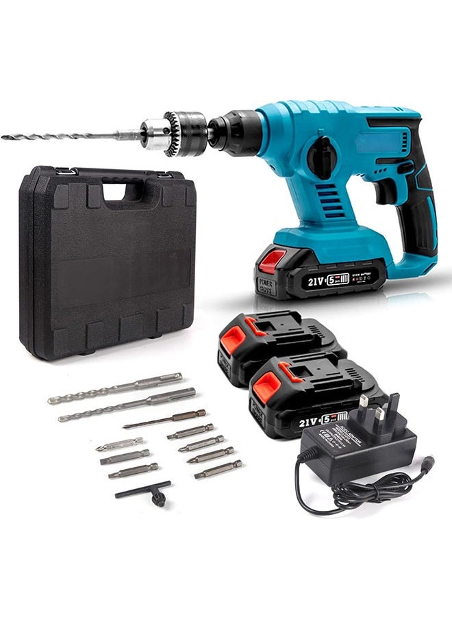 Arabest 21v Impact Cordless Drill Set Electric Screwdriver Power Drill Driver with 2 Batteries and Charger Power Hammer Drill 2 Speed Power Display Storage Case  - Image 1