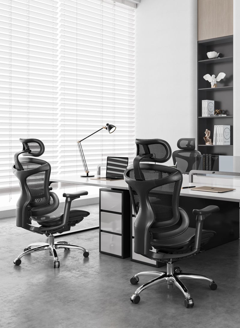 SIHOO Doro C100-B201 Ergonomic Gaming/Office Chair with Ultra Soft 3D Armrest, Dynamic Lumbar Support, Adjustable Backrest, Swivel, Black - Image 3