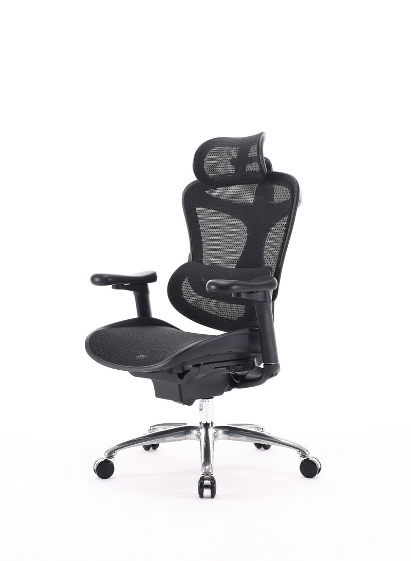 SIHOO Doro C100-B201 Ergonomic Gaming/Office Chair with Ultra Soft 3D Armrest, Dynamic Lumbar Support, Adjustable Backrest, Swivel, Black - Image 5