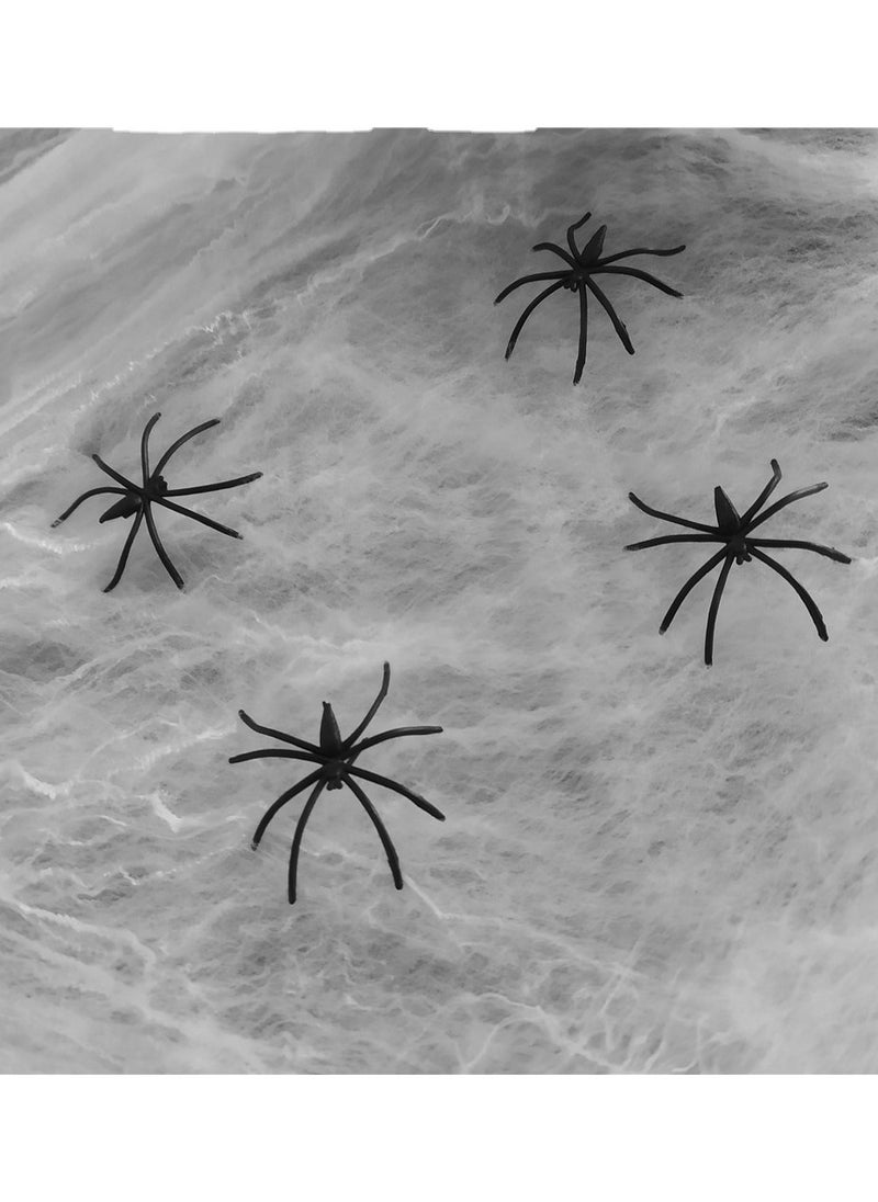 Generic - Stretch Spider Web Decoration with 60 Extra Fake Spiders, 1000 Square Feet of Spooky Stretch Spider Web for Yard Indoor Outdoor Party Haunted House (Glow, 300g) - Image 1