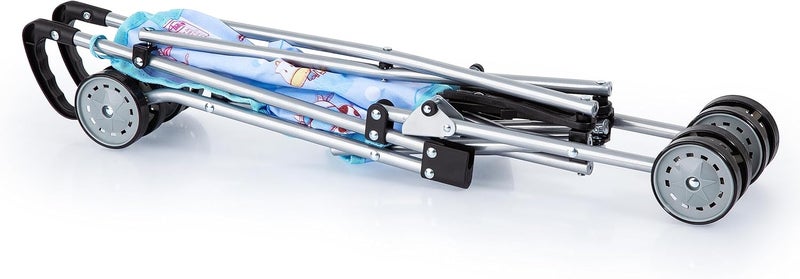Bayer Design Dolls: Buggy Umbrella Stroller - Blue & Cows, Accessory for Dolls Up to 18", Foldable, Playful Design, Seat Belt, Kids Toy, Ages 3+ - Image 3