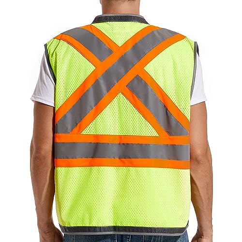 ArcRidge Reflective Safety Vest for Men and Women - Class 2 High Visibility Construction Vest - Dual Tone Reflective Strips (XX-Large) - Image 4