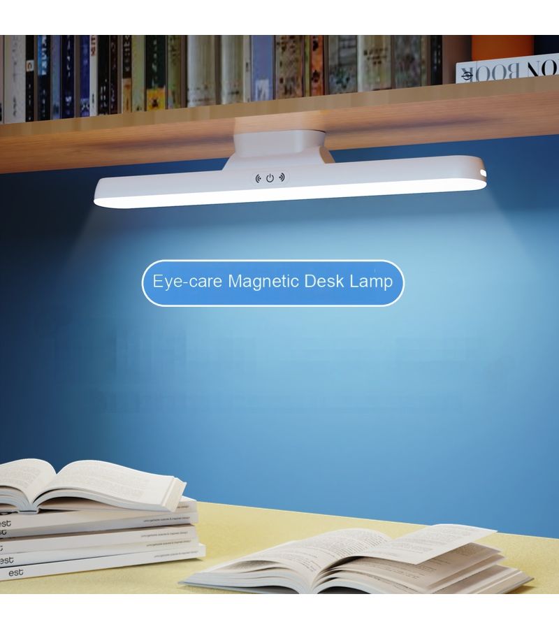 1 Quantity Eye Protecting Dormitory LED Charging Desk Lamp With Magnetic Rotating Design USB Rechargeable 1800 Mah Battery Three Color Temperatures Stepless Dimming For Office Wardrobe And Makeup - Image 5