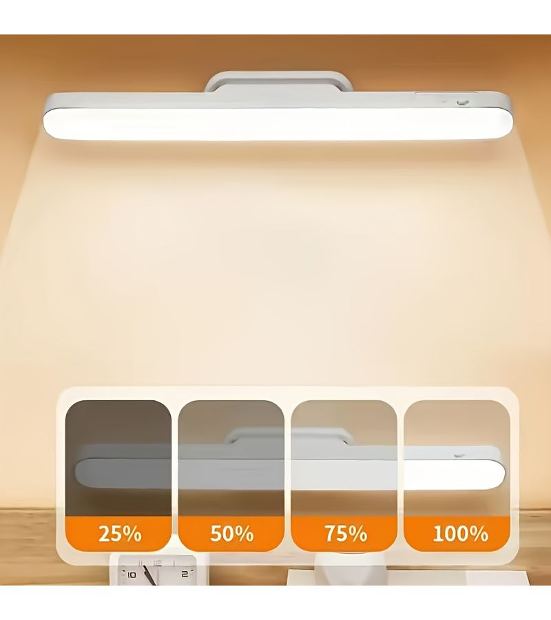 1 Quantity Eye Protecting Dormitory LED Charging Desk Lamp With Magnetic Rotating Design USB Rechargeable 1800 Mah Battery Three Color Temperatures Stepless Dimming For Office Wardrobe And Makeup - Image 4