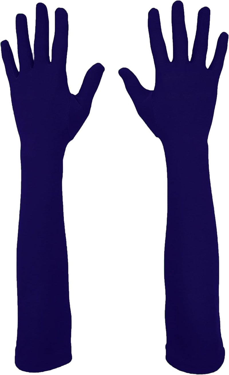 VSVO Unisex 17.7" Elbow Length Spandex Stretchy Costume Gloves Opera Party Bridal Dance Gloves - Image 1