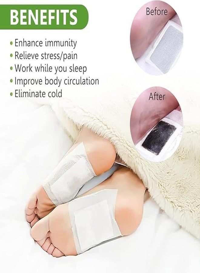 HAAD VAID Kinoki Detox Foot Pads - Ginger & Salt Adhesive Patches for Foot Care, Body Cleansing, Pain Relief, Relieve Stress, Relaxation | Organic Natural Ingredients (Pack of 1 (10 Pads) - Image 2