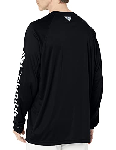 Columbia Mens PFG Terminal Tackle Long Sleeve Fishing Shirt BlackCool Grey Logo Medium - Image 3
