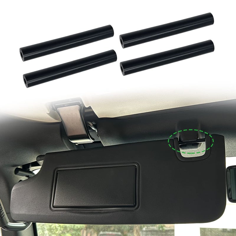 Sun Visor Repair Kit for Jeep Wrangler JK JKU 20072017 Repair Tubes for Left Right Side Sunvisor4PcsBlack