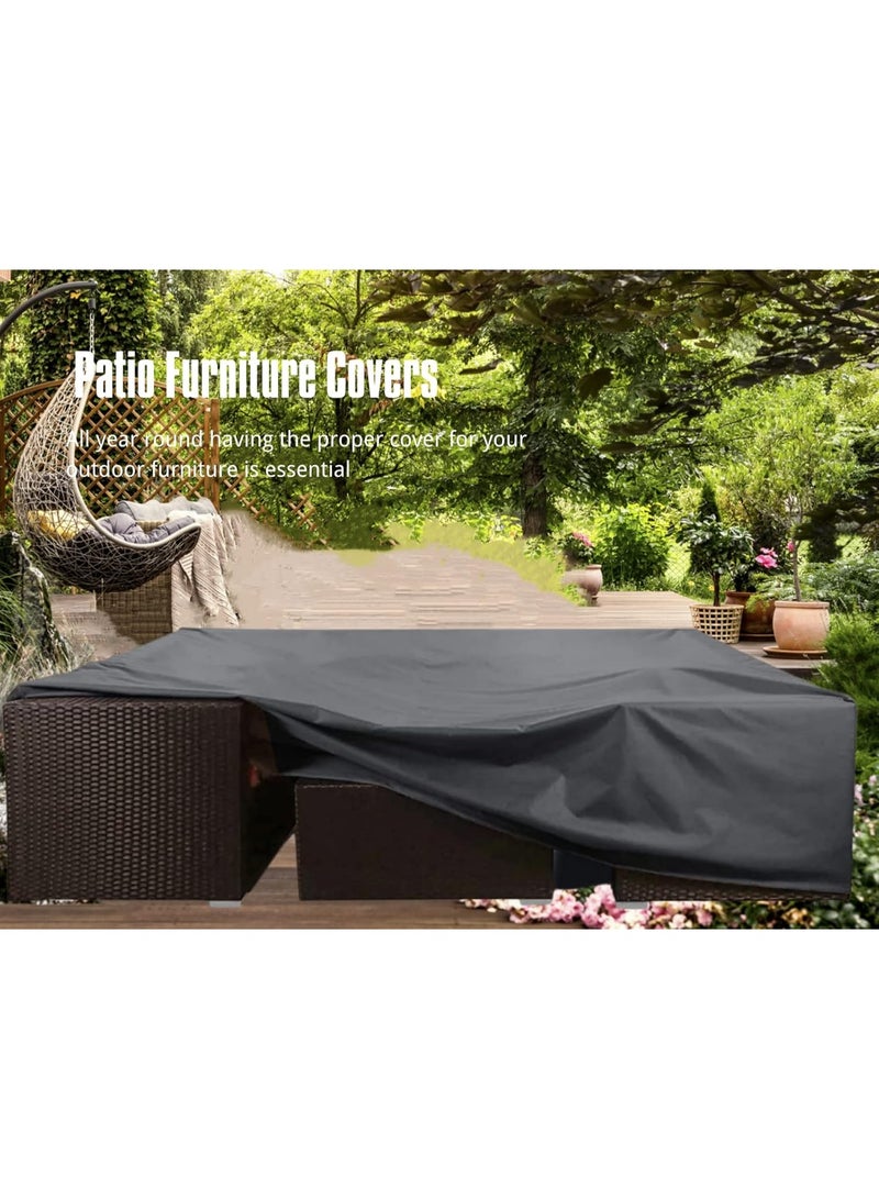 Garden Furniture Covers Waterproof, 230X165X70cm Rectangular Large Outdoor Furniture Covers, Anti-UV, Upgraded 420D Oxford Fabric for Patio Chair and Table Rattan Sofa Set Cover - Image 4