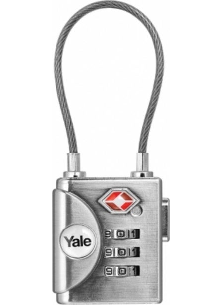 Yale Wired Combination Padlock TSA Approved Two Way Gray 1 Piece  - Image 1