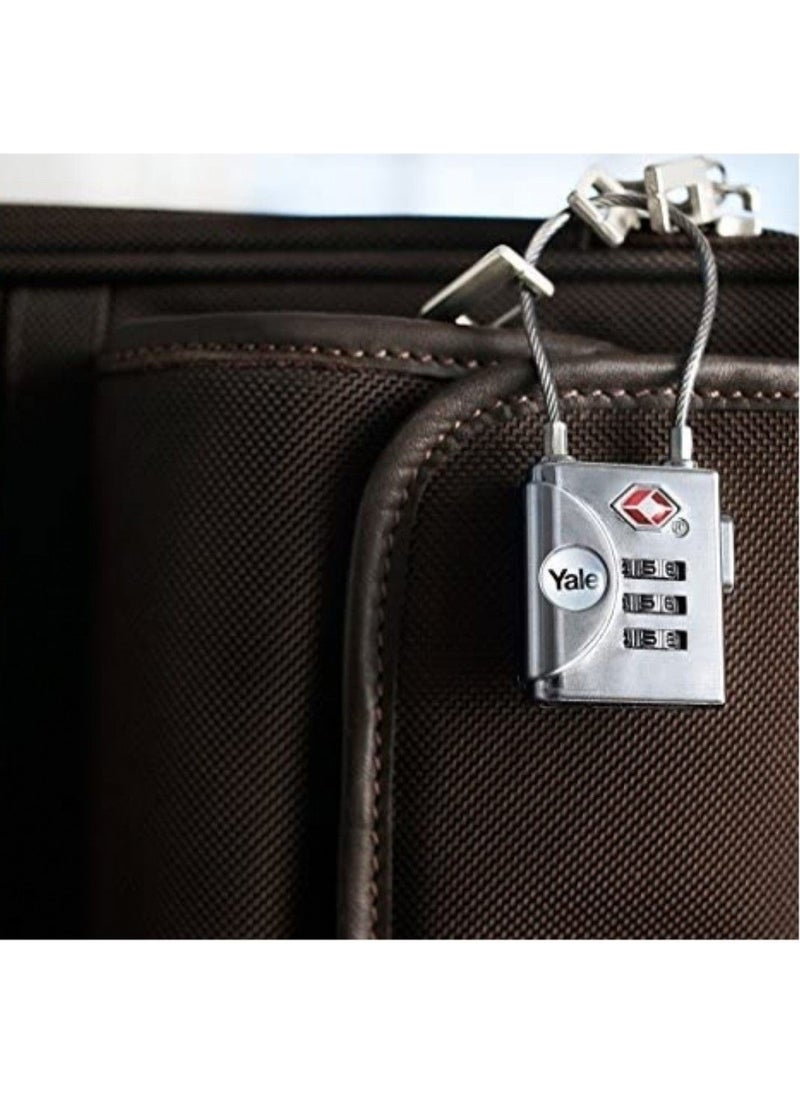 Yale - Wired Combination Padlock TSA Approved Two Way Gray 1 Piece - Image 1