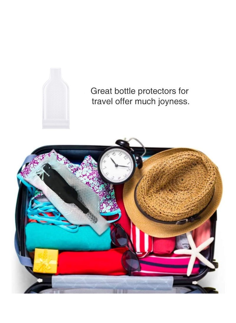 SYOSI - Wine Bag for Travel, 12 Packs Reusable Bottle Protector Sets, Leak Proof Bottle Shield Luggage Sleeve Case, Transparent Wine Accessory Sets for Airplane Car Cruise Protection Luggage - Image 1