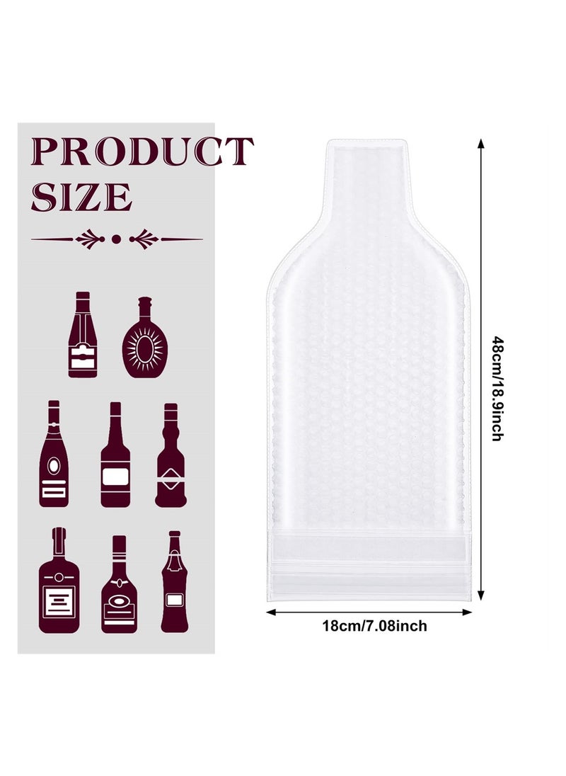 SYOSI - Wine Bag for Travel, 12 Packs Reusable Bottle Protector Sets, Leak Proof Bottle Shield Luggage Sleeve Case, Transparent Wine Accessory Sets for Airplane Car Cruise Protection Luggage - Image 1