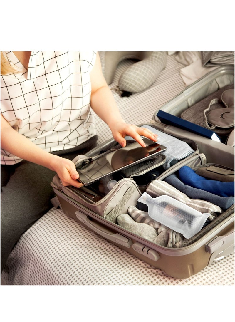 SYOSI - Wine Bag for Travel, 12 Packs Reusable Bottle Protector Sets, Leak Proof Bottle Shield Luggage Sleeve Case, Transparent Wine Accessory Sets for Airplane Car Cruise Protection Luggage - Image 1