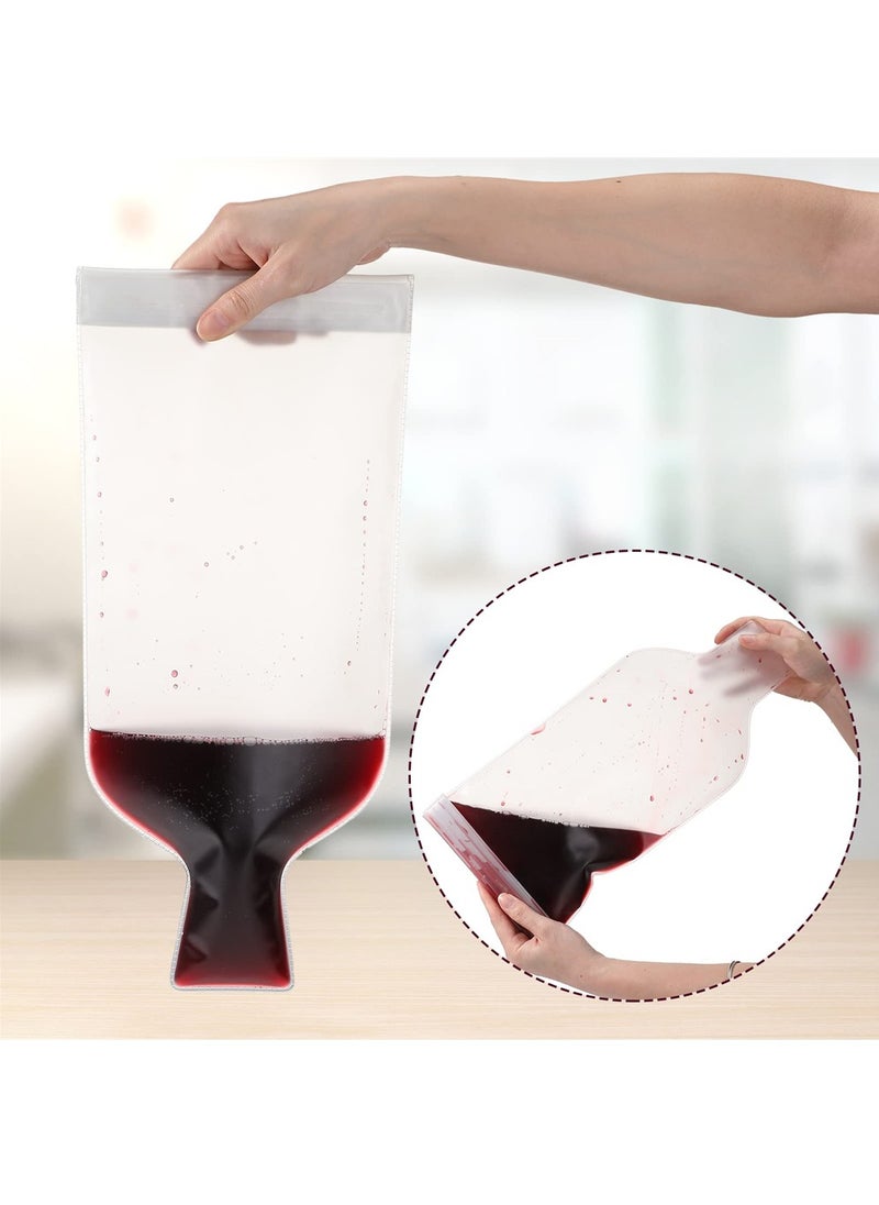 SYOSI - Wine Bag for Travel, 12 Packs Reusable Bottle Protector Sets, Leak Proof Bottle Shield Luggage Sleeve Case, Transparent Wine Accessory Sets for Airplane Car Cruise Protection Luggage - Image 1