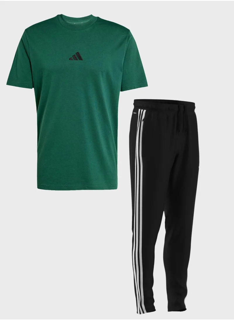 Adidas adidas tshirt & trackpant combo