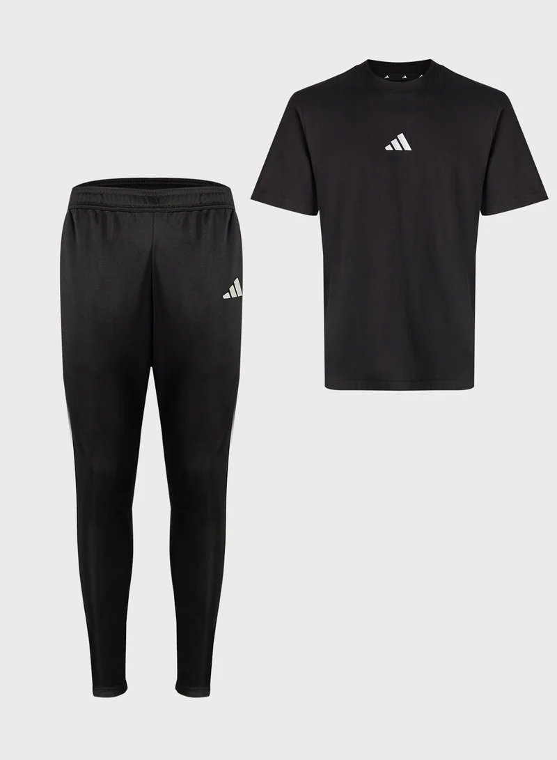 Adidas adidas tshirt & trackpant combo