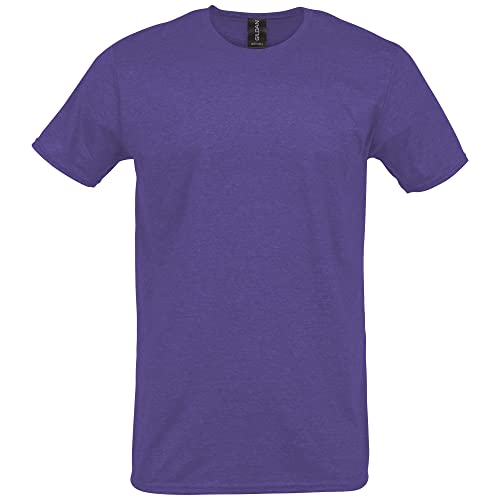 Gildan Adult Softstyle Cotton T-Shirt, Style G64000, Multipack, Heather Purple (2-Pack), 2X-Large - Image 3