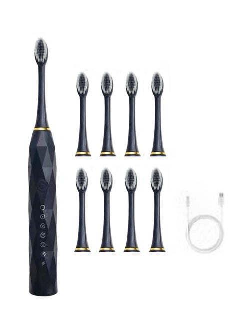 Electric Toothbrush with 8 Brush Heads, High-Frequency Rechargeable Teeth Whitening Toothbrush with 6 Cleaning Modes