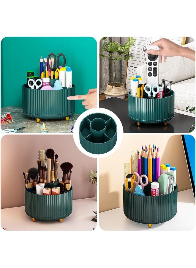 vulrian 360°Rotating Makeup Cosmetics Brush Holder Organizer, Makeup Organization Skincare Storage Vanity Desktop,Bathroom (Green) - Image 4