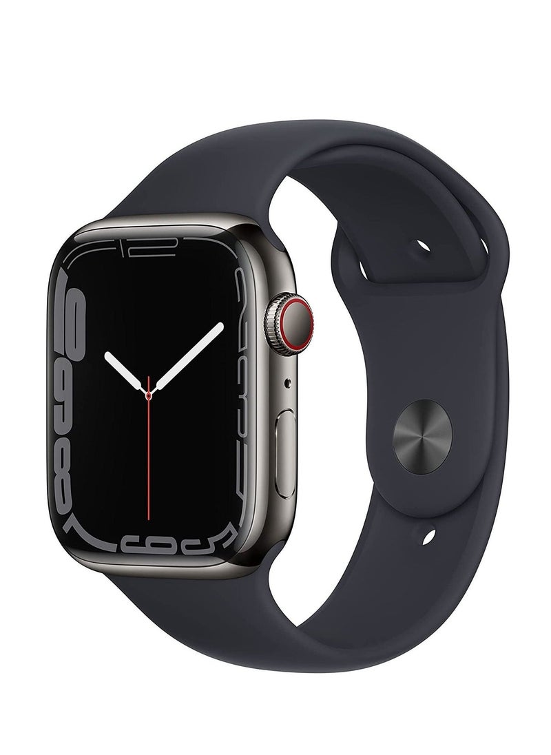 Generic - Apple Watch Band 45mm 44mm 42mm Soft Silicone Sport Band Replacement Wrist Strap Compatible for iWatch Apple Watch Series 7/SE/6/5/4/3/2/1,Nike+,Sport,Edition - Image 1