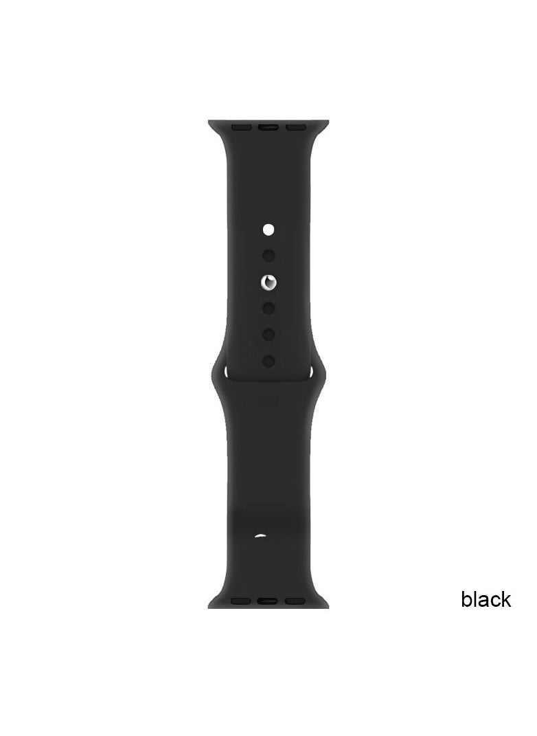 Generic - Apple Watch Band 45mm 44mm 42mm Soft Silicone Sport Band Replacement Wrist Strap Compatible for iWatch Apple Watch Series 7/SE/6/5/4/3/2/1,Nike+,Sport,Edition - Image 1
