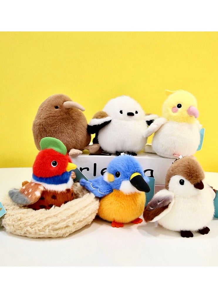 Cute Parrot Toys Keychain  Bag charm - Best Birthday Gifts for Kids, Soft Mini Plushies for Girls to Cuddle with, Cute Stuff Hanging on School Backpack and Handbag(1pc, yellow)  - Image 5