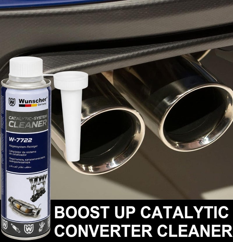 Wunscher Catalytic System Cleaner 300ML, Automotive Fuel System Treatment for Petrol & Diesel Engines, Catalytic Converter, Injector, Combustion Chamber Carbon & Soot Deposit Cleaning Additive -W-7722 - Image 4