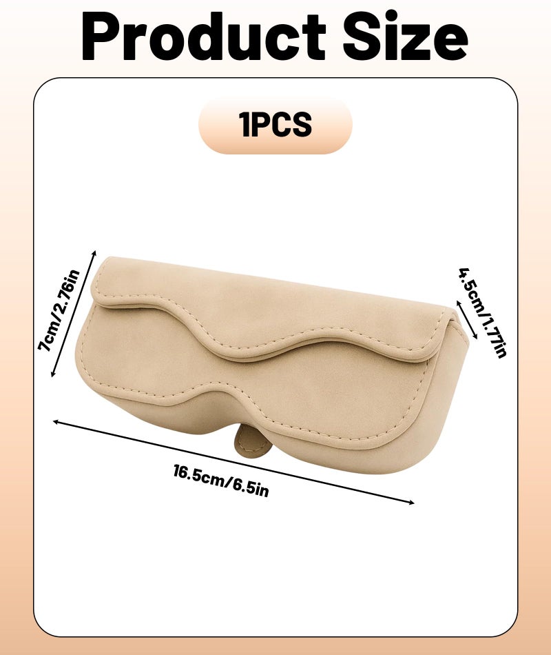 Indusoire Sunglasses Organizer, Car Sunglasses Holder, Visor Clip-On Organizer for Glasses and Small Items, 16.5 x 7 x 4.5 cm Compact Design - Image 2