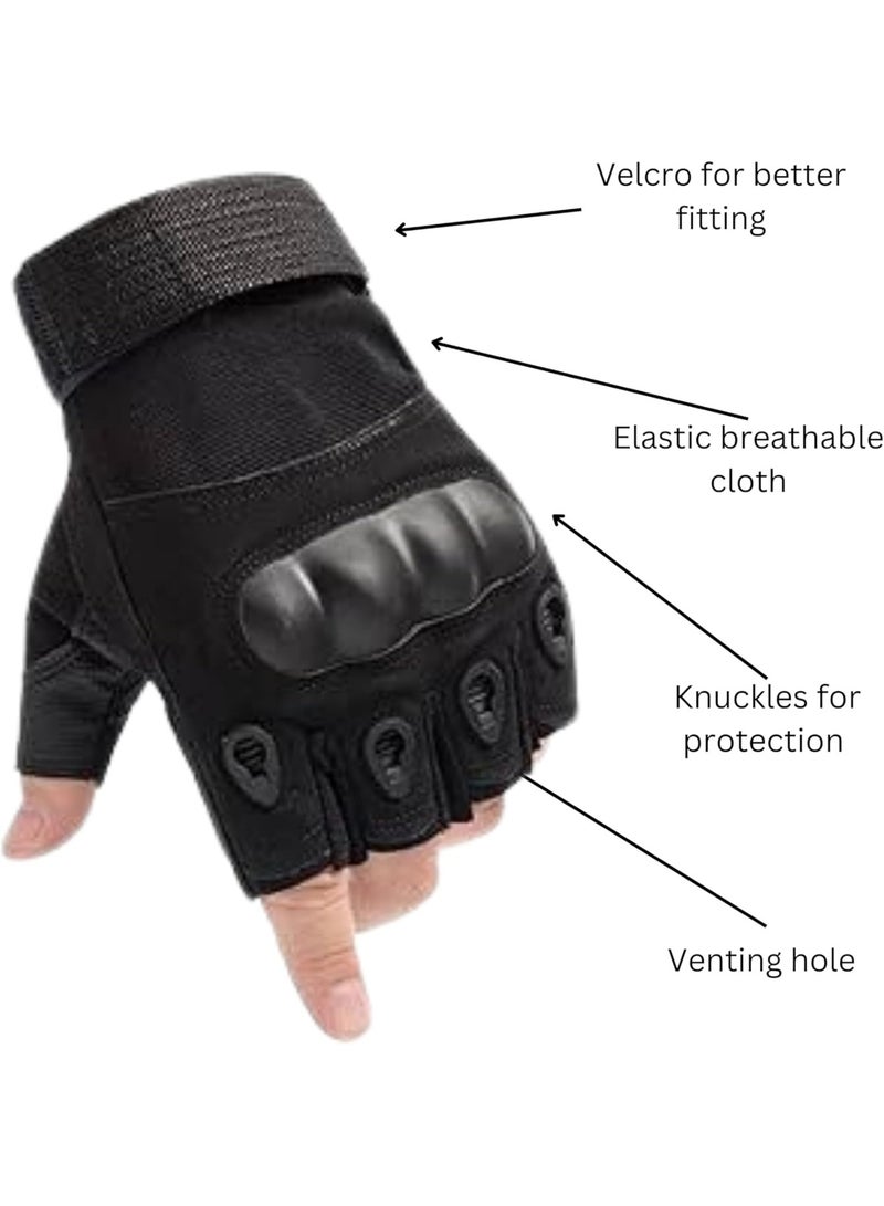 YelaJoy Fingerless Knuckle Tactical Gloves - for Motorcycling, Hiking, Tactical Shooting, Hunting and Other Adventure | Airsoft Gloves-Yellow  - Image 3