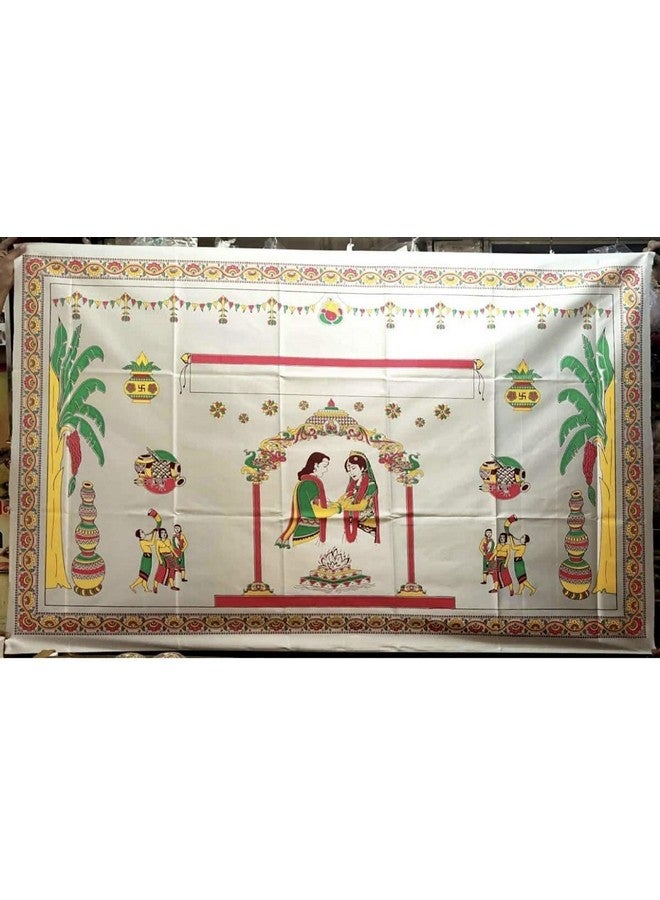 ZDQTRA antarpat wedding cloth held in front of groom bride, mandap desighn cotton antarpat for marriage ceremony function upanayan munj terasapa addutera (1 pcs/muti color) - Image 2