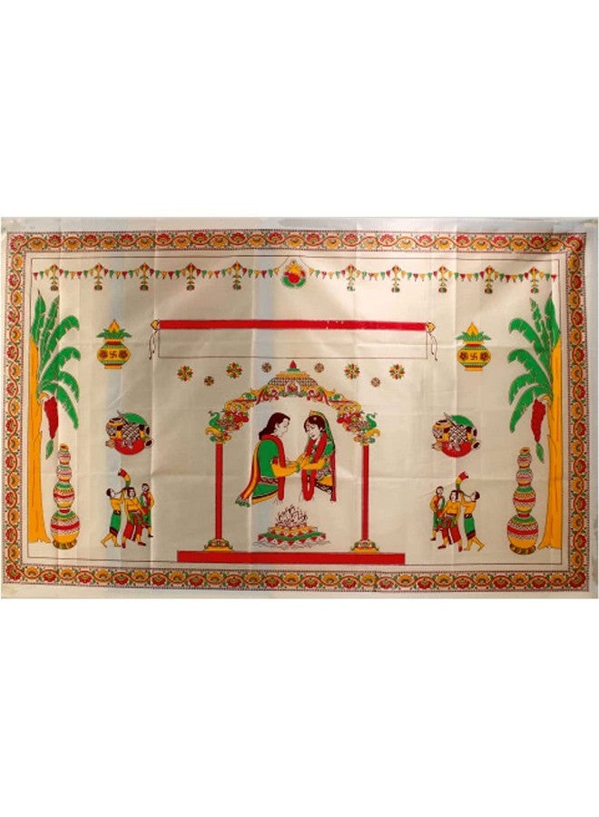 ZDQTRA antarpat wedding cloth held in front of groom bride, mandap desighn cotton antarpat for marriage ceremony function upanayan munj terasapa addutera (1 pcs/muti color) - Image 1