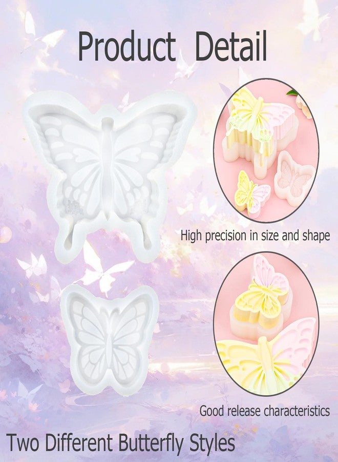 LZEDIRA 2 Pcs Butterfly Silicone Freshie Molds, 3D Butterfly Silicone Chocolate Mold, Reusable Butterflys Resin Mold Kit for Scented Candles, Clay, Baking, Soap, Cake Decorating - Image 3