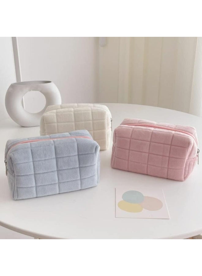 Plush Fabric Zipper Storage Bag, Multi-Purpose Organizer Pouch - Image 3