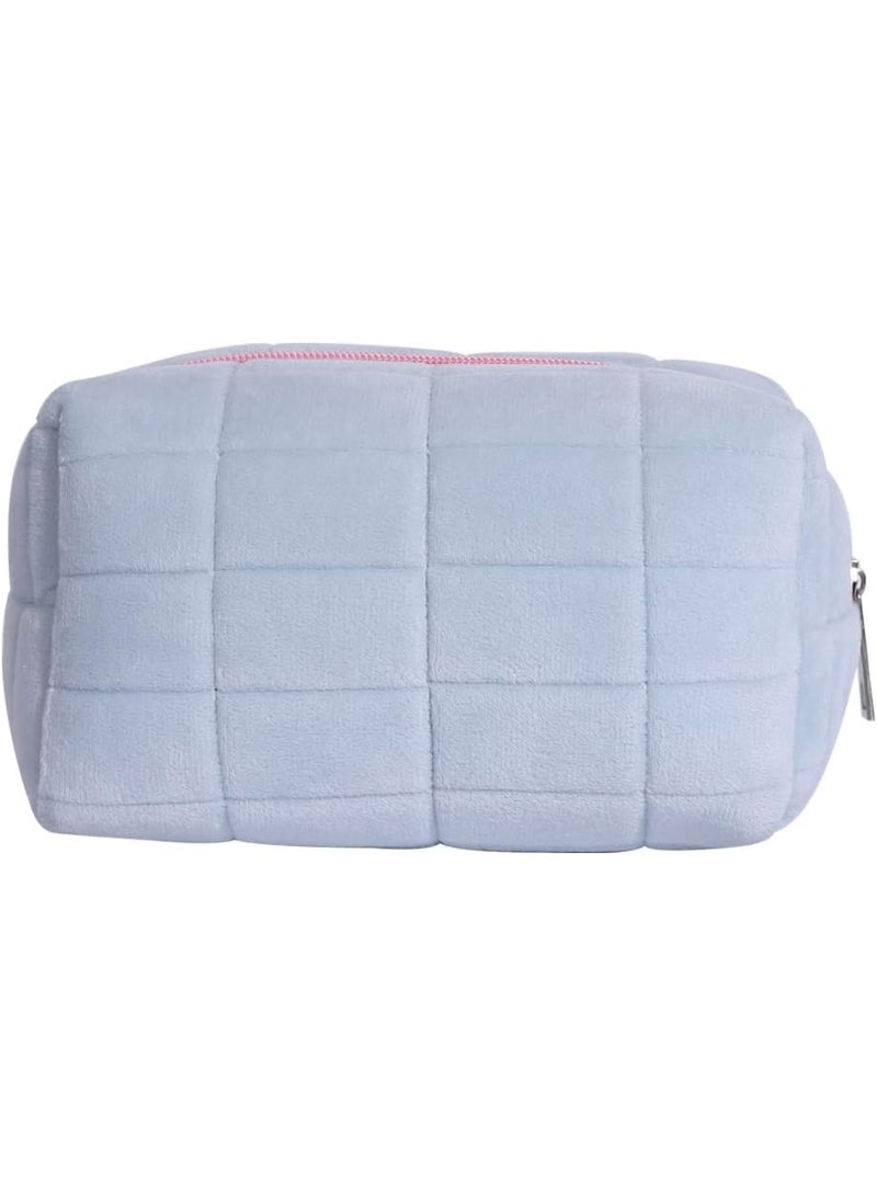 Plush Fabric Zipper Storage Bag, Multi-Purpose Organizer Pouch - Image 1