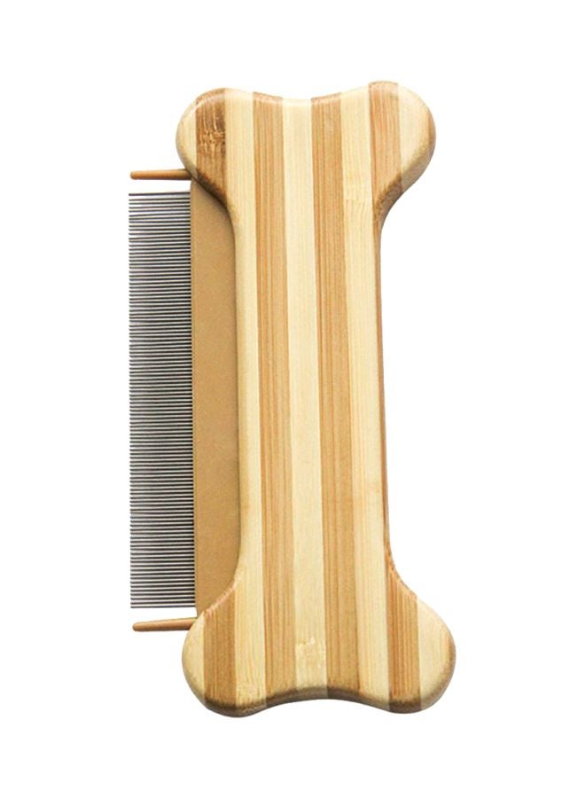 شاربدو مشط للحيوانات الأليفة من الستانلس ستيل بيج / بني - Image 1