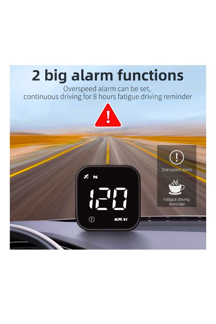 Chase Up G4S Digital Speedometer, New HUD Car Head Up Display with Digital Speed in MPH KPH, Universal Fatigue Driving Reminder, Overspeed Alarm Trip Meter, for All Vehicle (White) - Image 2