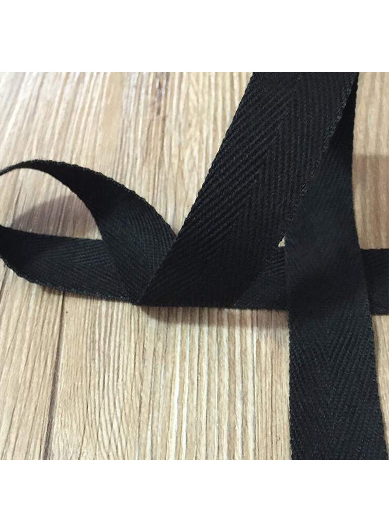 BornFeel Natural Cotton Twill Tape 50 Yards 2 Inch Bunting Bias Tape Herringbone Webbing Tape Roll for Apron Sewing Dressmaking Craft Black  - Image 5