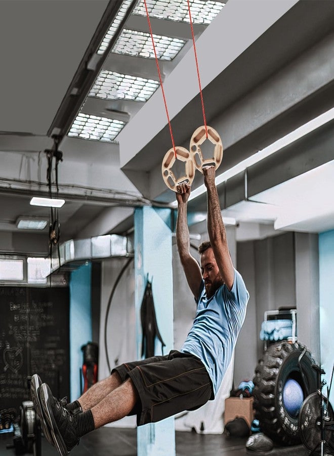 TWO STONES Portable Hangboard Rock Climbing, Pull Up Rings as Portable Rock Climbing Training Board with Pockets and Edges for Rock Climbers - Image 5