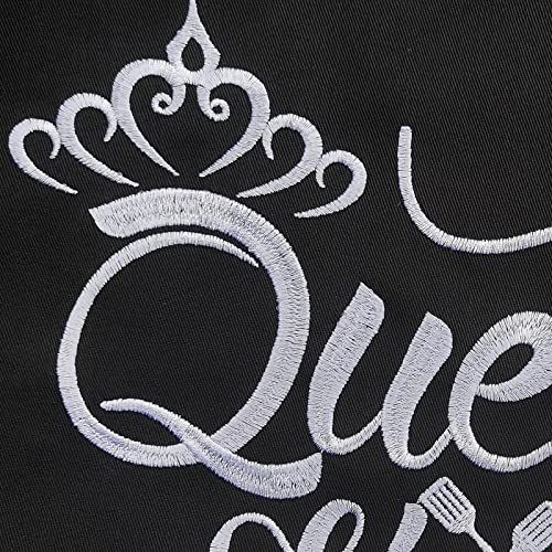 Aoomzoon Funny Aprons for Women with Pockets, Kitchen Cooking Grilling Bbq Cute Chef Apron, Mothers Day Birthday Gifts for Women (Black/Funny) - Image 5