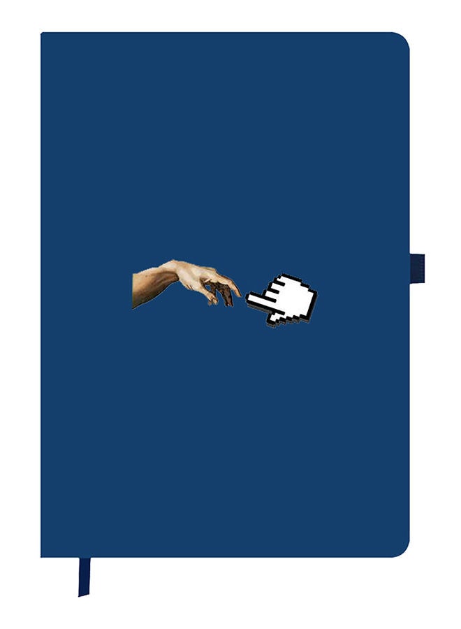 Theodor Designer A5 Thick Blue Hardcover Notebook Hand - Image 1