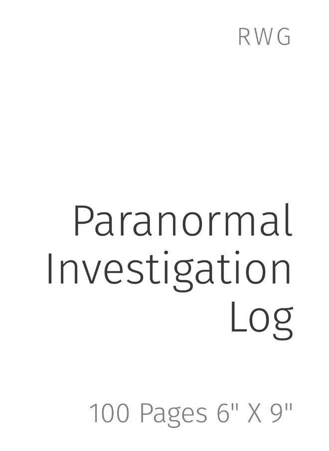 Paranormal Investigation Log: 100 Pages 6" X 9"  - Image 1