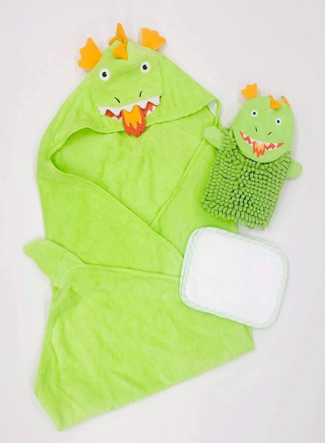 Baby Aspen Four-Piece Dragon Bath Gift Set, Green, one Size (BA14112NA) - Image 4