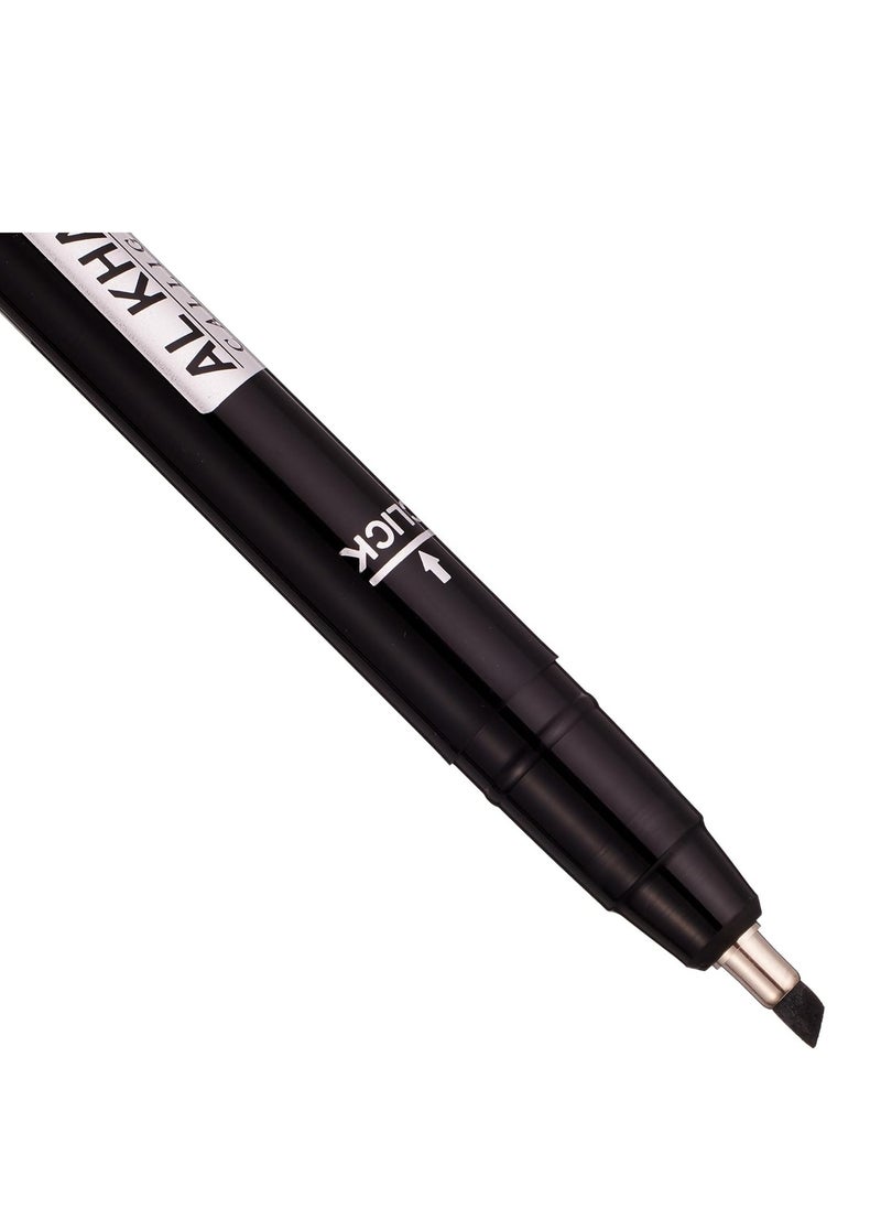 Al Khatat 1-Piece Calligraphy Pen 3mm Tip Black Ink  - Image 3