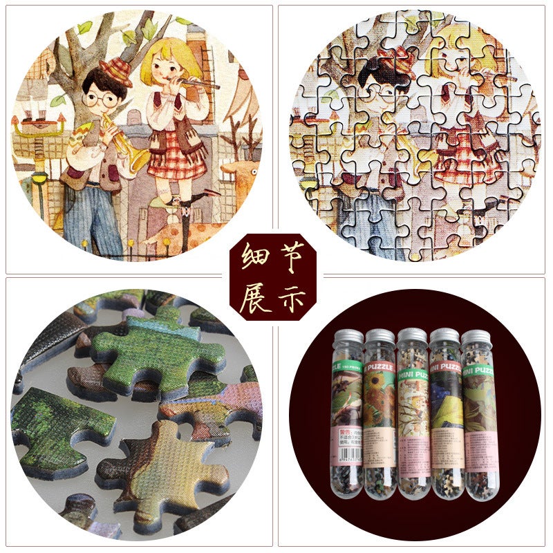 Mini Test Tube Puzzle For Adults 150 Pieces Paper Convenient Kidsren'S Educational Toy Landscape Picture Creative Birthday Gift - Image 5