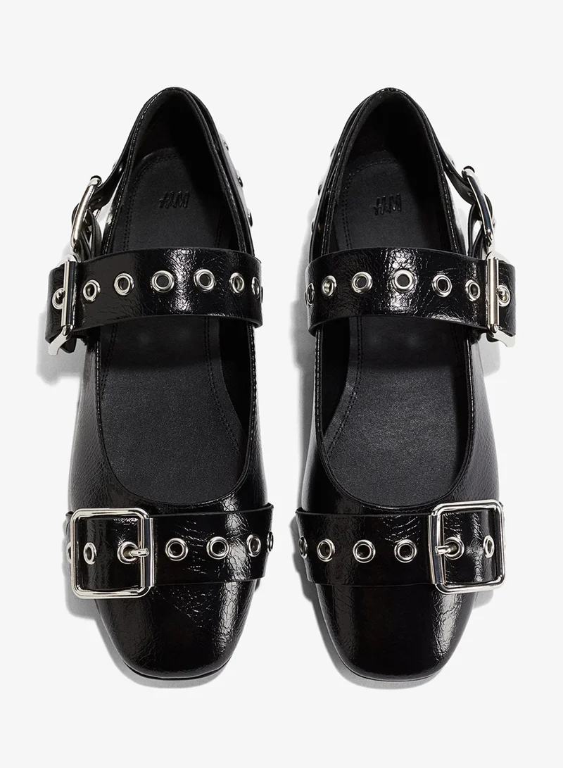H&M Buckle-detail Mary Janes